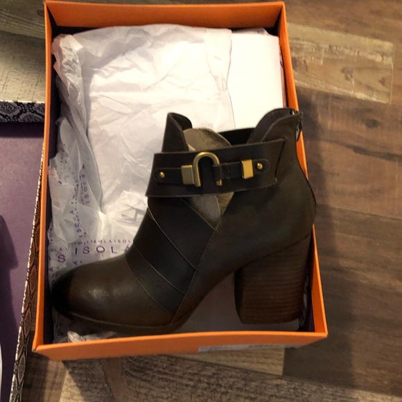 Isola brown leather booties- 8.5 - Picture 3 of 4